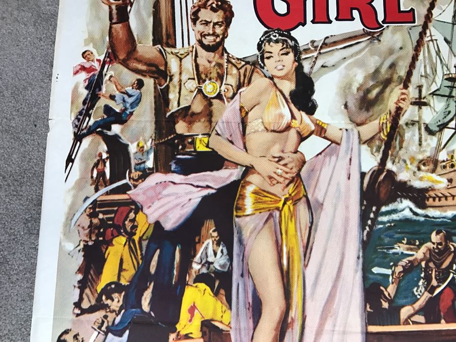 Vintage 1961 Litho Movie Poster 'Pirate And The Slave Girl' 61 Of 246 - Some Edge Tears [Photo 5]