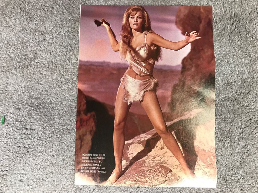 Vintage Litho Movie Poster Raquel Welch 'One Million Years B.C.' And Ursula Andress 'She' - Some Edge Tears [Photo 22]