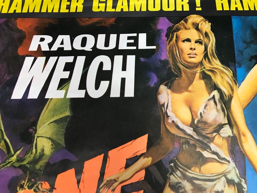 Vintage Litho Movie Poster Raquel Welch 'One Million Years B.C.' And Ursula Andress 'She' - Some Edge Tears [Photo 12]