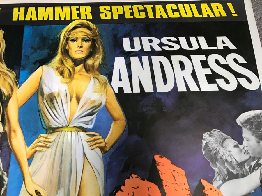 Vintage Litho Movie Poster Raquel Welch 'One Million Years B.C.' And Ursula Andress 'She' - Some Edge Tears [Photo 14]