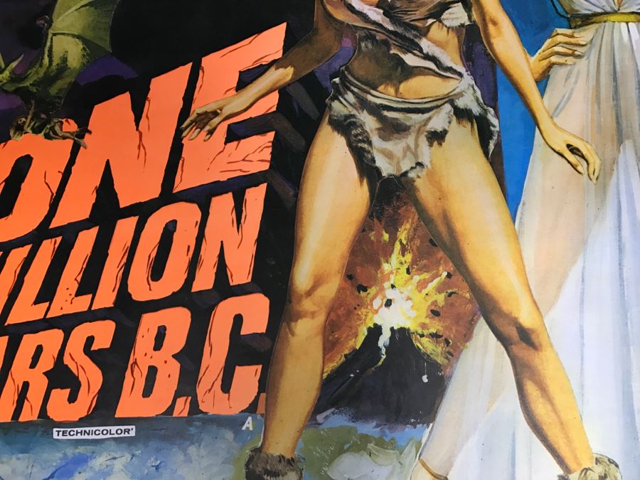 Vintage Litho Movie Poster Raquel Welch 'One Million Years B.C.' And Ursula Andress 'She' - Some Edge Tears [Photo 19]