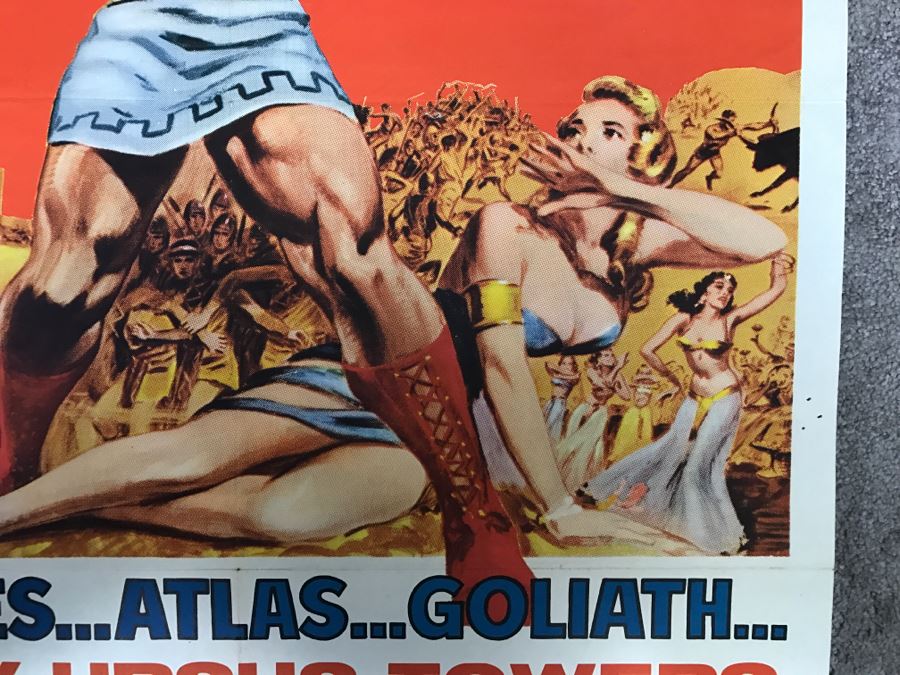 Vintage 1962 Litho Movie Poster 'Mighty Ursus' 62 Of 235 - Some Edge Tears [Photo 6]