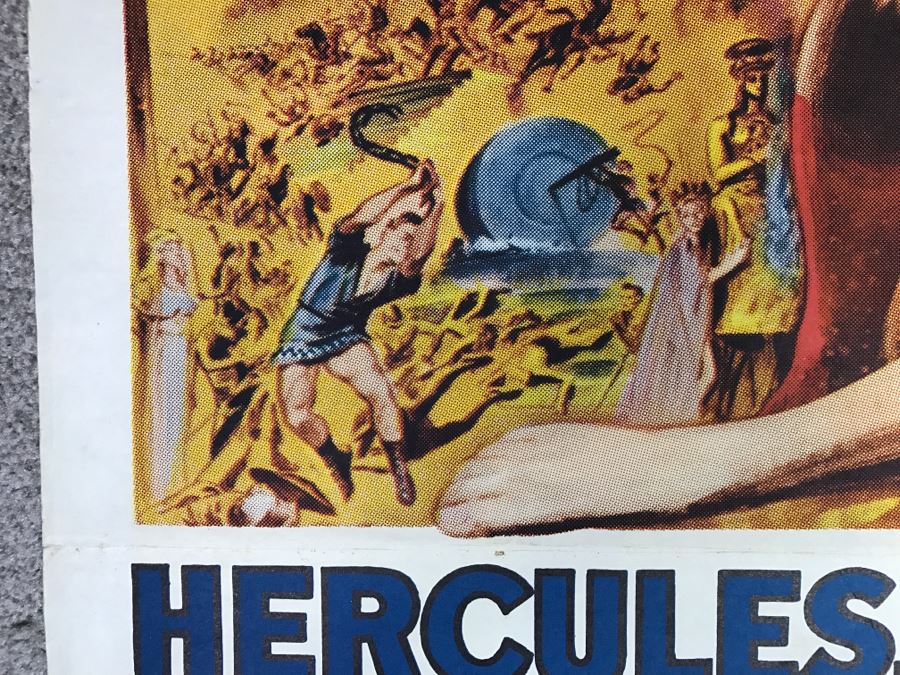 Vintage 1962 Litho Movie Poster 'Mighty Ursus' 62 Of 235 - Some Edge Tears [Photo 9]