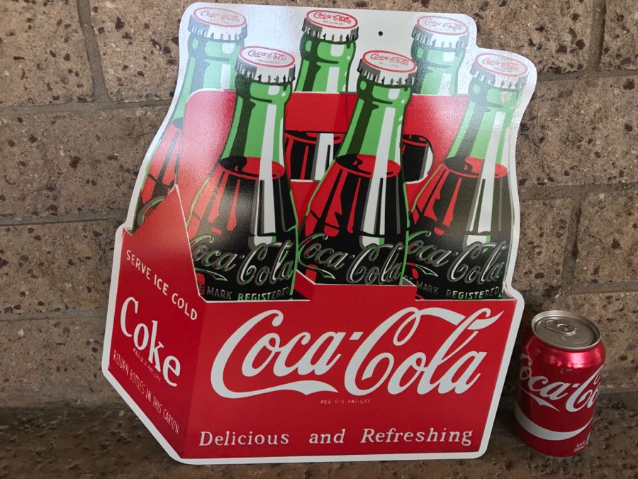 Official Coca-Cola Licensed Metal Coca-Cola Advertising Sign