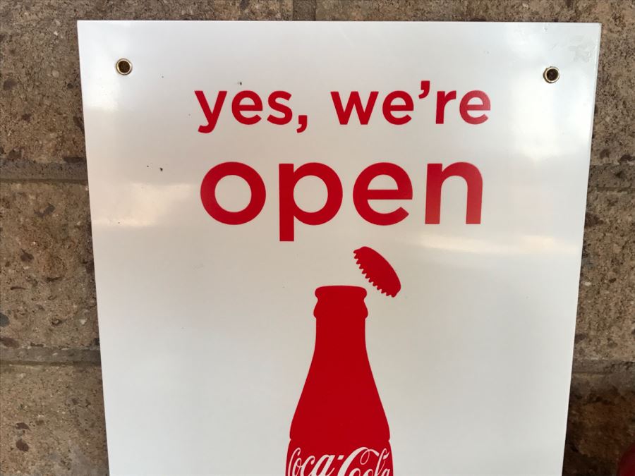 Official Coca-Cola Product Open/Close 2-Sided Flip Sign [Photo 3]