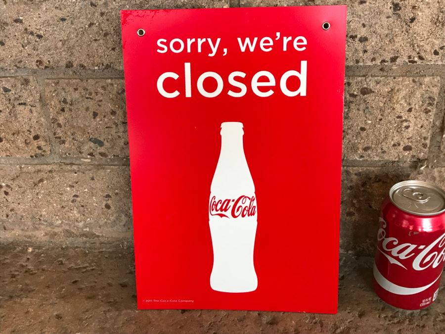 Official Coca-Cola Product Open/Close 2-Sided Flip Sign [Photo 6]