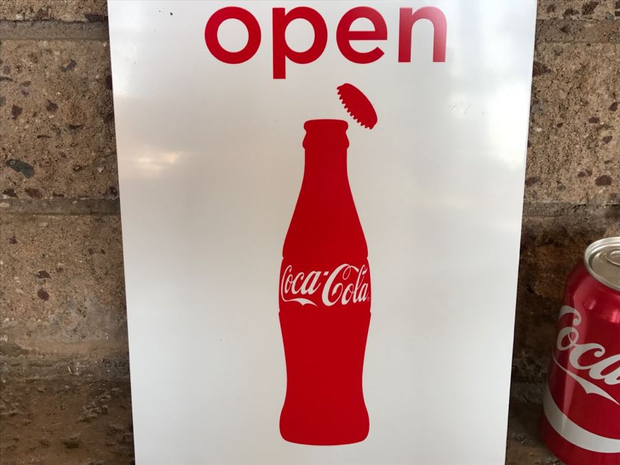 Official Coca-Cola Product Open/Close 2-Sided Flip Sign [Photo 4]