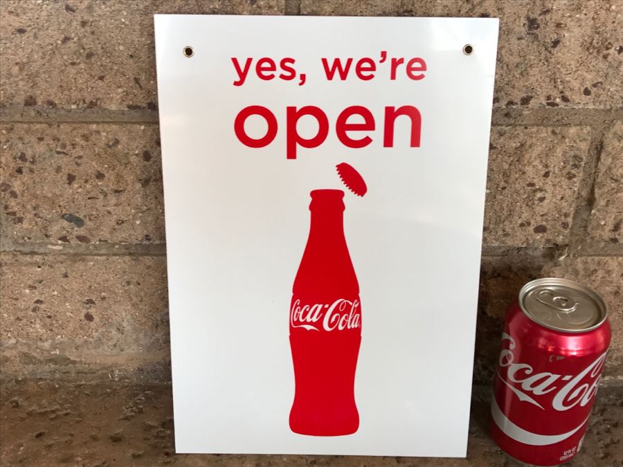 Official Coca-Cola Product Open/Close 2-Sided Flip Sign