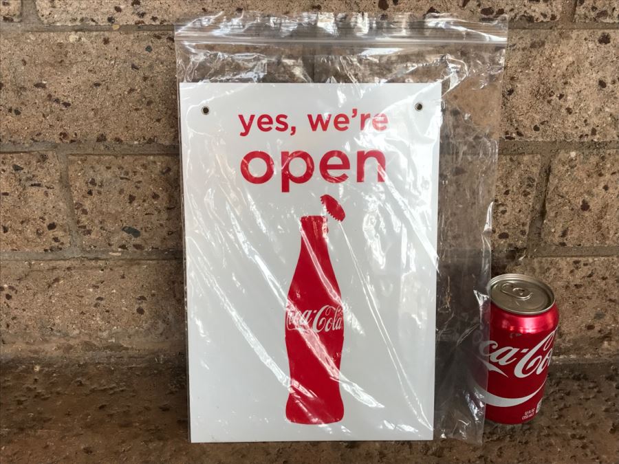 Official Coca-Cola Product Open/Close 2-Sided Flip Sign