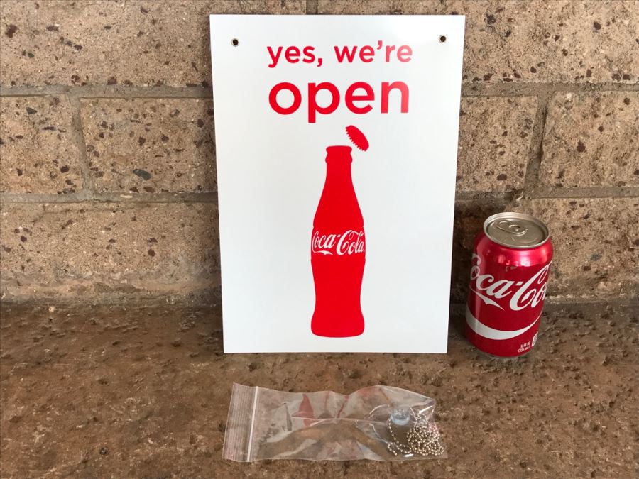 Official Coca-Cola Product Open/Close 2-Sided Flip Sign [Photo 2]
