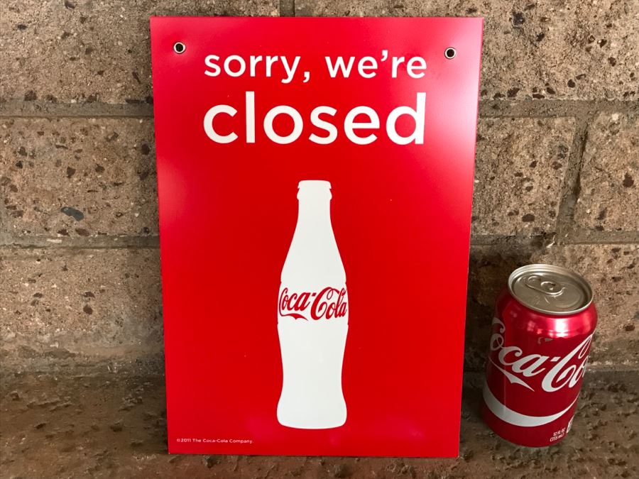Official Coca-Cola Product Open/Close 2-Sided Flip Sign [Photo 6]
