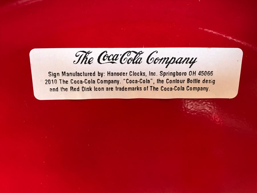 Official Coca-Cola Licensed Metal Coca-Cola Button Advertising Sign [Photo 6]