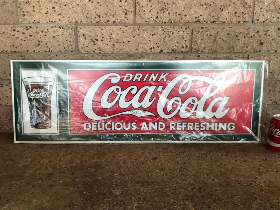 Official Coca-Cola Licensed Metal Coca-Cola Advertising Sign