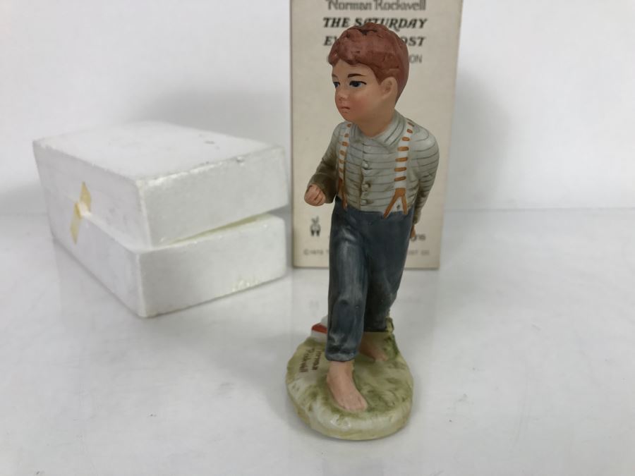 Vintage 1973 Norman Rockwell Figurine The Saturday Evening Post Dave Grossman Designs With Original Box Redhead [Photo 9]