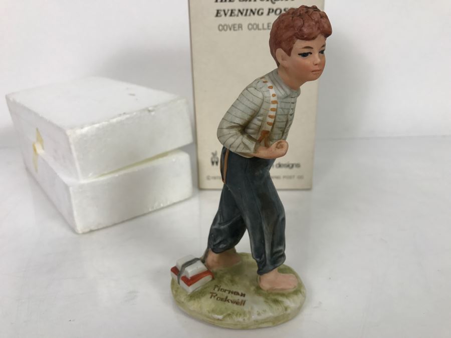 Vintage 1973 Norman Rockwell Figurine The Saturday Evening Post Dave Grossman Designs With Original Box Redhead [Photo 11]