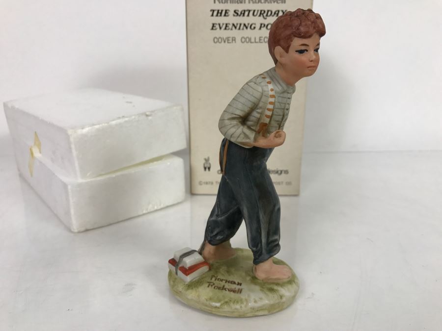 Vintage 1973 Norman Rockwell Figurine The Saturday Evening Post Dave Grossman Designs With Original Box Redhead [Photo 10]