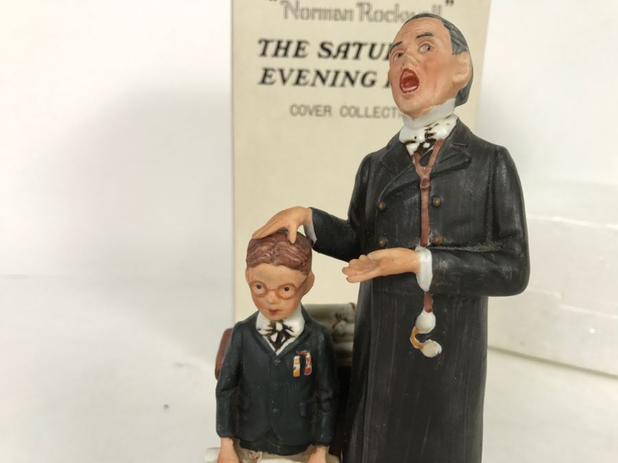 Vintage 1973 Norman Rockwell Figurine The Saturday Evening Post Dave Grossman Designs With Original Box Schoolmaster [Photo 7]