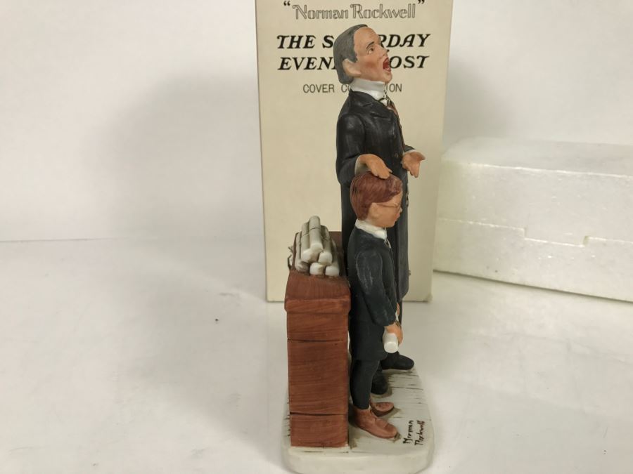 Vintage 1973 Norman Rockwell Figurine The Saturday Evening Post Dave Grossman Designs With Original Box Schoolmaster [Photo 8]