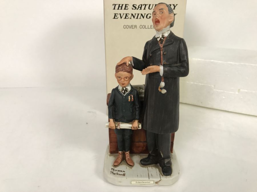 Vintage 1973 Norman Rockwell Figurine The Saturday Evening Post Dave Grossman Designs With Original Box Schoolmaster [Photo 5]