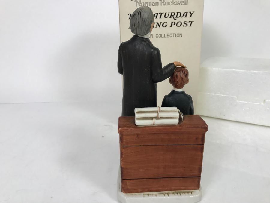 Vintage 1973 Norman Rockwell Figurine The Saturday Evening Post Dave Grossman Designs With Original Box Schoolmaster [Photo 9]