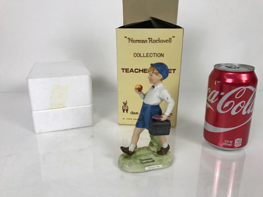 Vintage 1979 Norman Rockwell Figurine Dave Grossman Designs With Original Box Teachers Pet [Photo 4]
