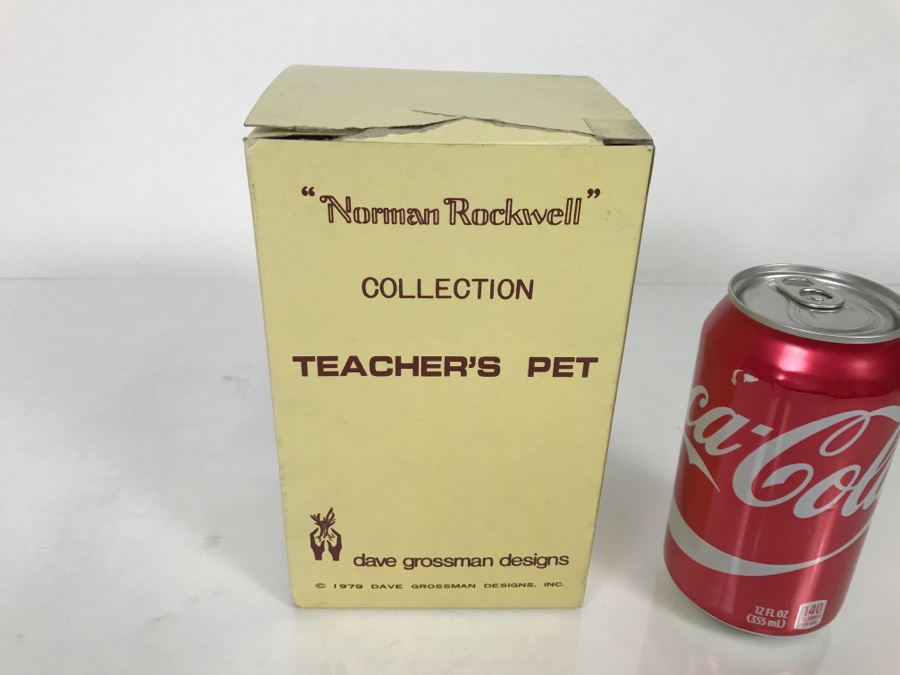 Vintage 1979 Norman Rockwell Figurine Dave Grossman Designs With Original Box Teachers Pet [Photo 2]