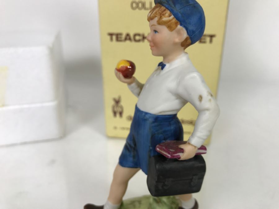 Vintage 1979 Norman Rockwell Figurine Dave Grossman Designs With Original Box Teachers Pet [Photo 7]