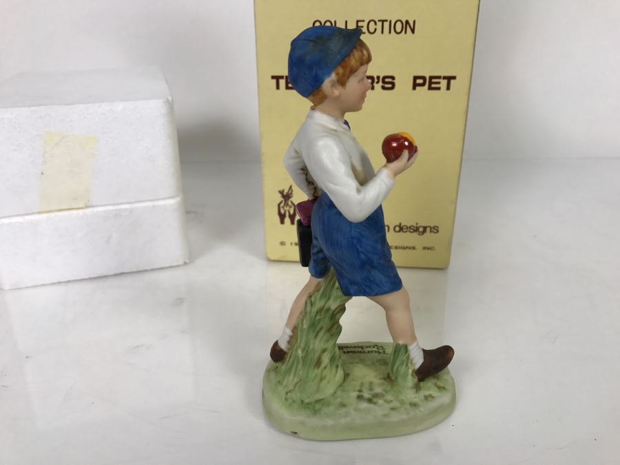 Vintage 1979 Norman Rockwell Figurine Dave Grossman Designs With Original Box Teachers Pet [Photo 9]
