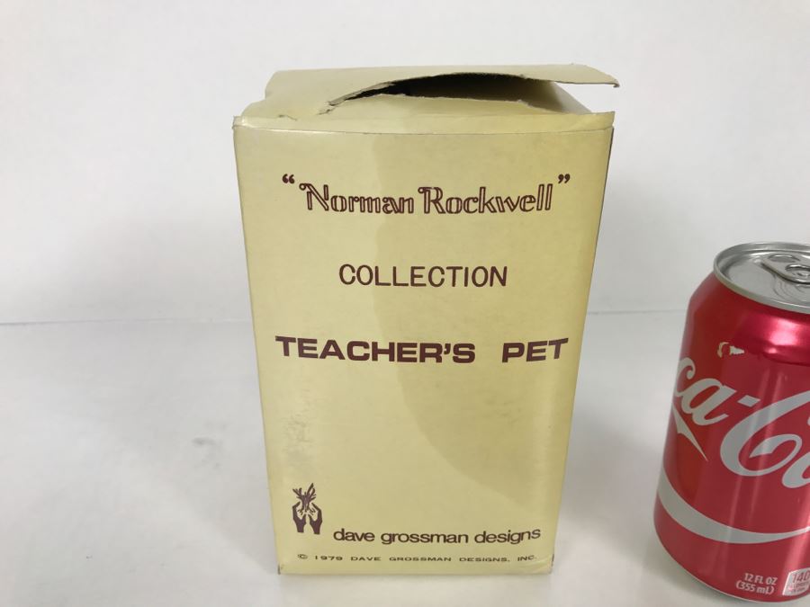 Vintage 1979 Norman Rockwell Figurine Dave Grossman Designs With Original Box Teachers Pet [Photo 2]