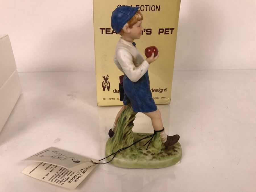 Vintage 1979 Norman Rockwell Figurine Dave Grossman Designs With Original Box Teachers Pet [Photo 8]