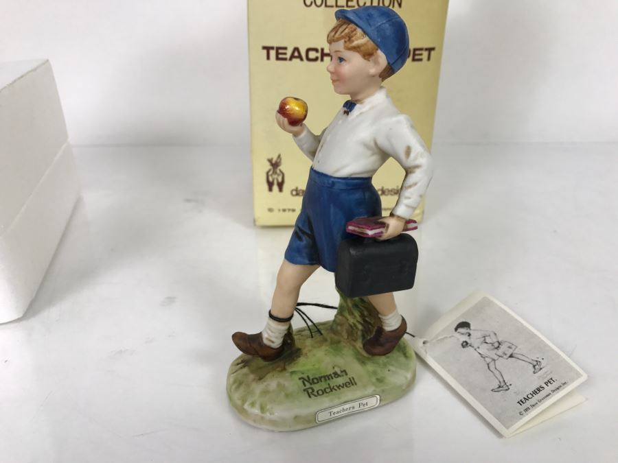 Vintage 1979 Norman Rockwell Figurine Dave Grossman Designs With Original Box Teachers Pet [Photo 10]