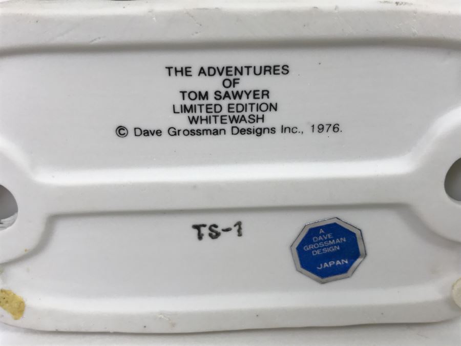 Vintage 1976 Norman Rockwell Figurine Dave Grossman Designs With Original Box The Adventures Of Tom Sawyer Limited Edition Whitewash [Photo 14]