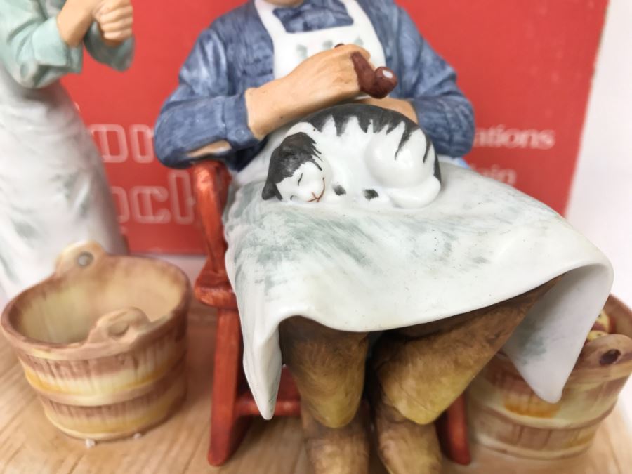 Vintage 1980 Norman Rockwell Figurine Four Seasons Illustrations For 1960 First Edition Gorham Japan With Original Box Summer - Swatter's Rights [Photo 13]