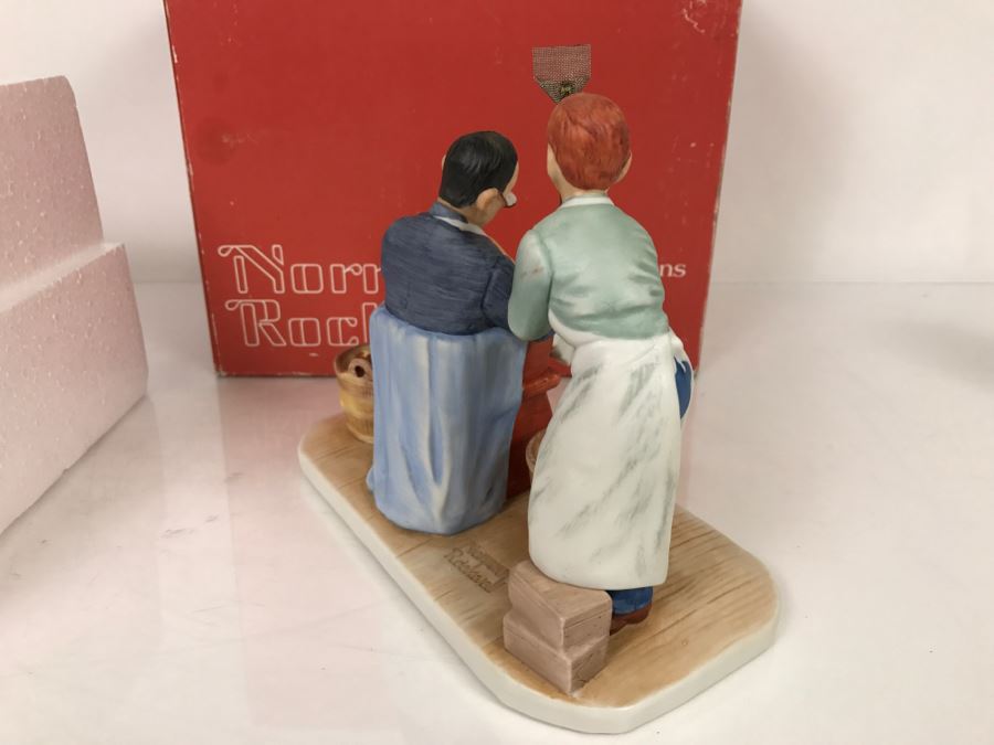 Vintage 1980 Norman Rockwell Figurine Four Seasons Illustrations For 1960 First Edition Gorham Japan With Original Box Summer - Swatter's Rights [Photo 18]