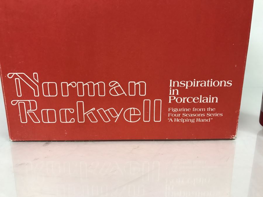 Vintage 1980 Norman Rockwell Figurine Four Seasons Illustrations For 1960 First Edition Gorham Japan With Original Box Summer - Swatter's Rights [Photo 3]