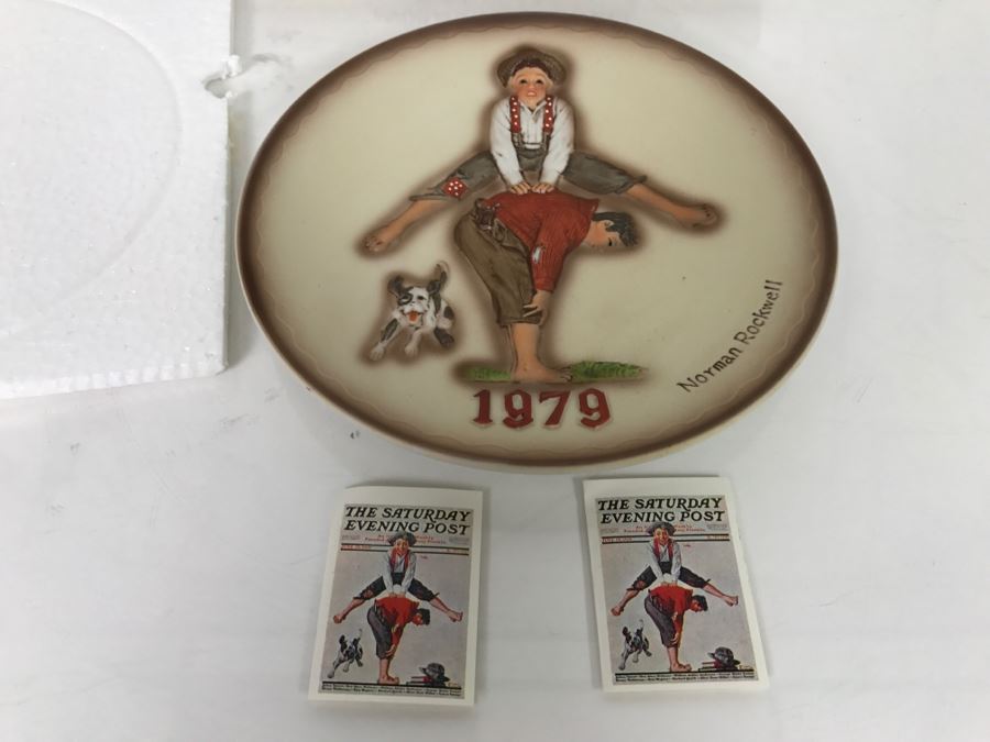 Norman Rockwell First Limited Edition 1979 Annual Plate With Box Dave Grossman Design Collection