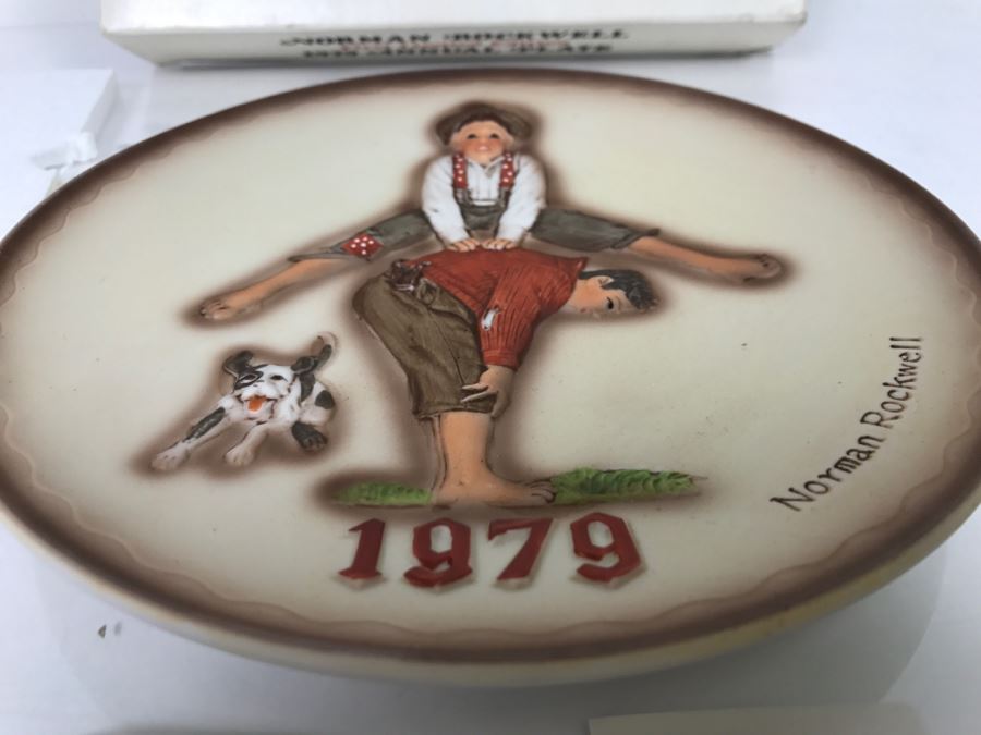Norman Rockwell First Limited Edition 1979 Annual Plate With Box Dave Grossman Design Collection [Photo 7]