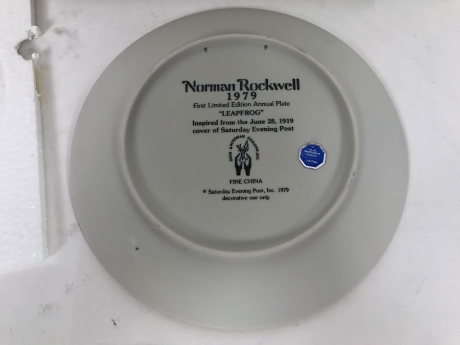 Norman Rockwell First Limited Edition 1979 Annual Plate With Box Dave Grossman Design Collection [Photo 9]