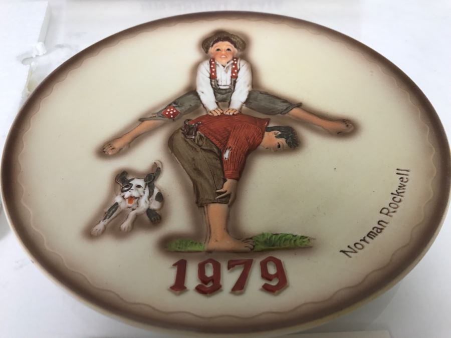 Norman Rockwell First Limited Edition 1979 Annual Plate With Box Dave Grossman Design Collection [Photo 6]