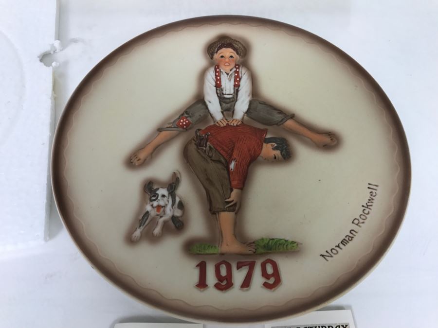 Norman Rockwell First Limited Edition 1979 Annual Plate With Box Dave Grossman Design Collection [Photo 8]