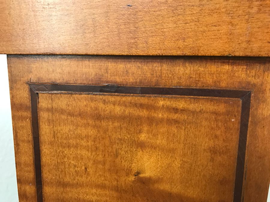 Small Antique Inlaid 2-Panel Screen - Hinges Have Been Replaced 24'W X 27'H [Photo 3]