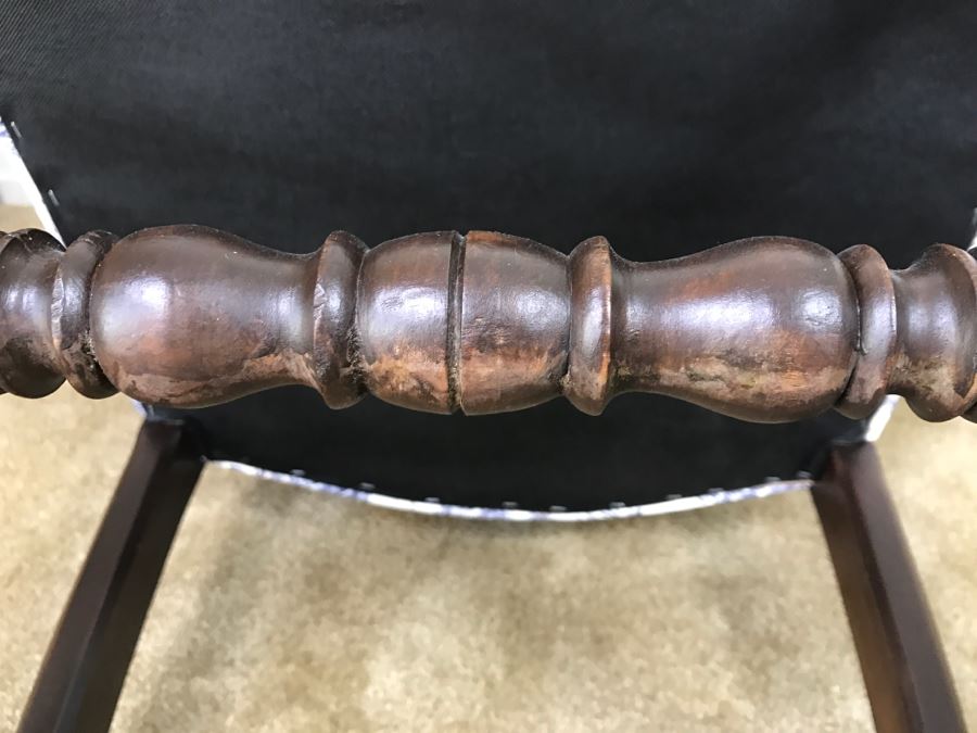 Vintage His And Her Newly Upholstered Chairs With Extra Bolt Of Fabric 24'W X 27'D X 34'H [Photo 19]