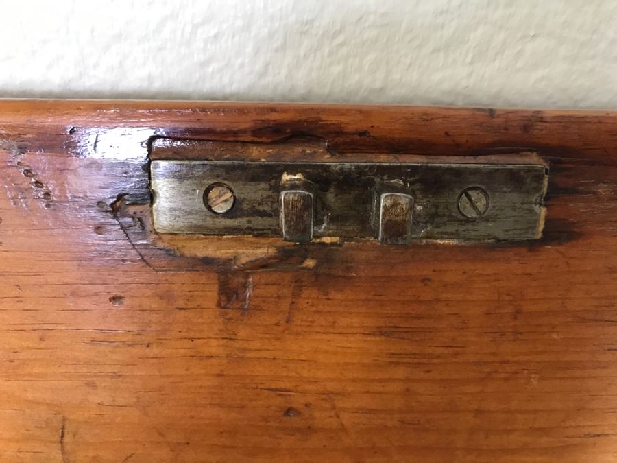 Early American Primitive Antique Pine Chest With Lower Drawer - Attached To Back Of Chest Are Newspaper Clippings About Liberation Of PERU War Dated 1825 - See Photos [Photo 25]
