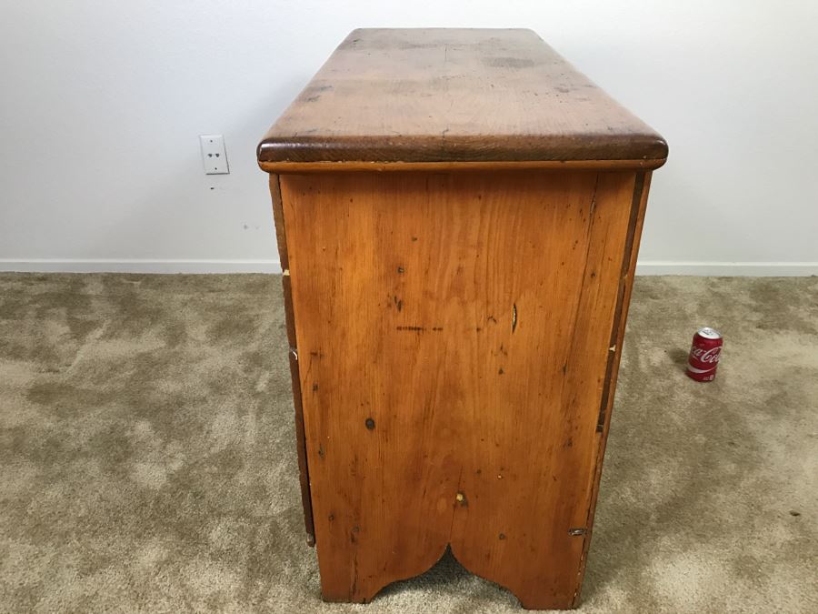 Early American Primitive Antique Pine Chest With Lower Drawer ...