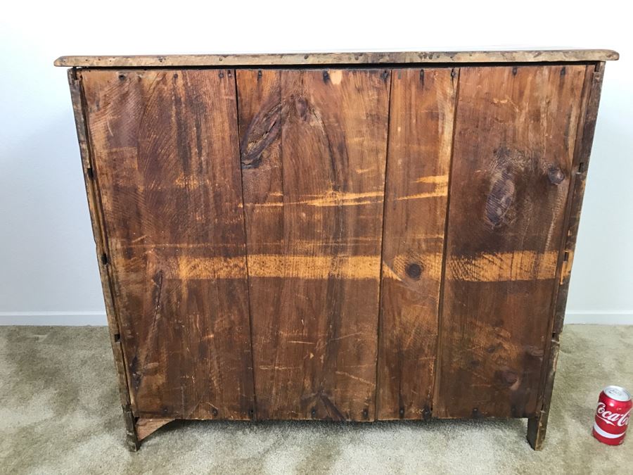 Antique Early American Primitive Pine Chest Of Drawers Dresser [Photo 23]