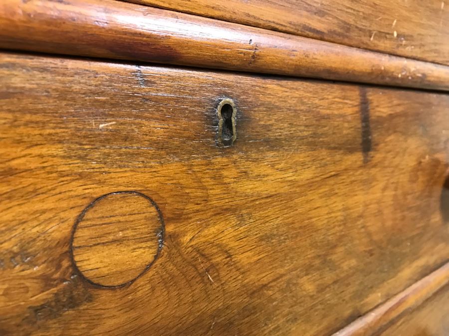 Antique Early American Primitive Pine Chest Of Drawers Dresser [Photo 11]