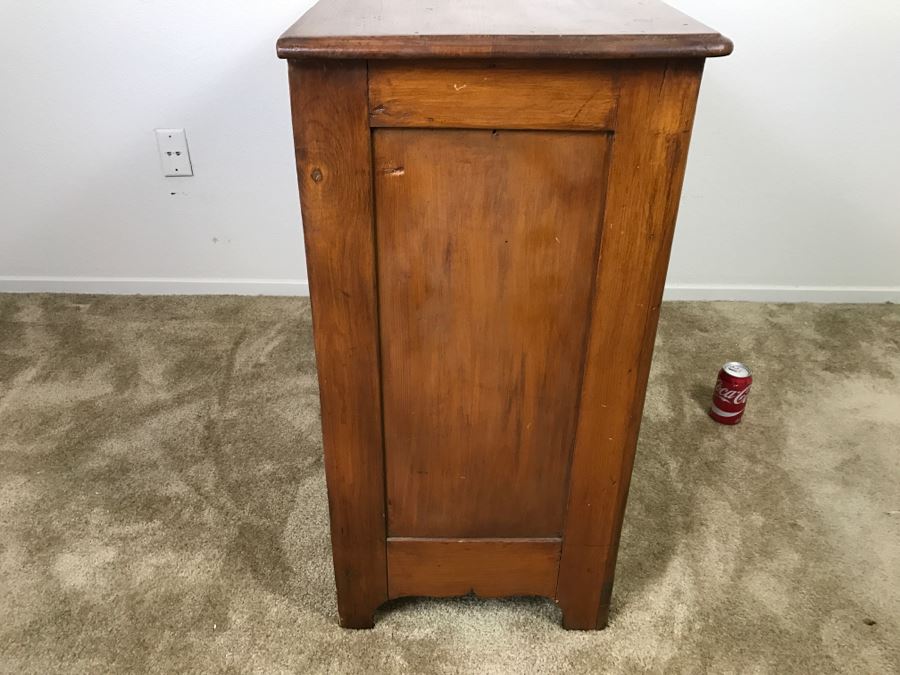 Antique Early American Primitive Pine Chest Of Drawers Dresser