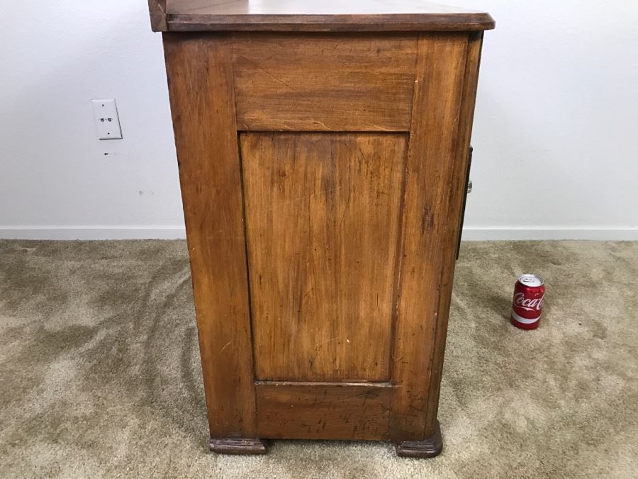 Primitive Antique Pine Wash Basin Chest Of Drawers On Casters 30'W X 16 ...