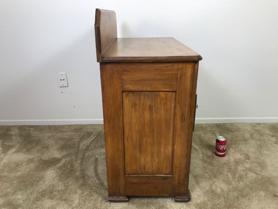 Primitive Antique Pine Wash Basin Chest Of Drawers On Casters 30'W X 16 ...