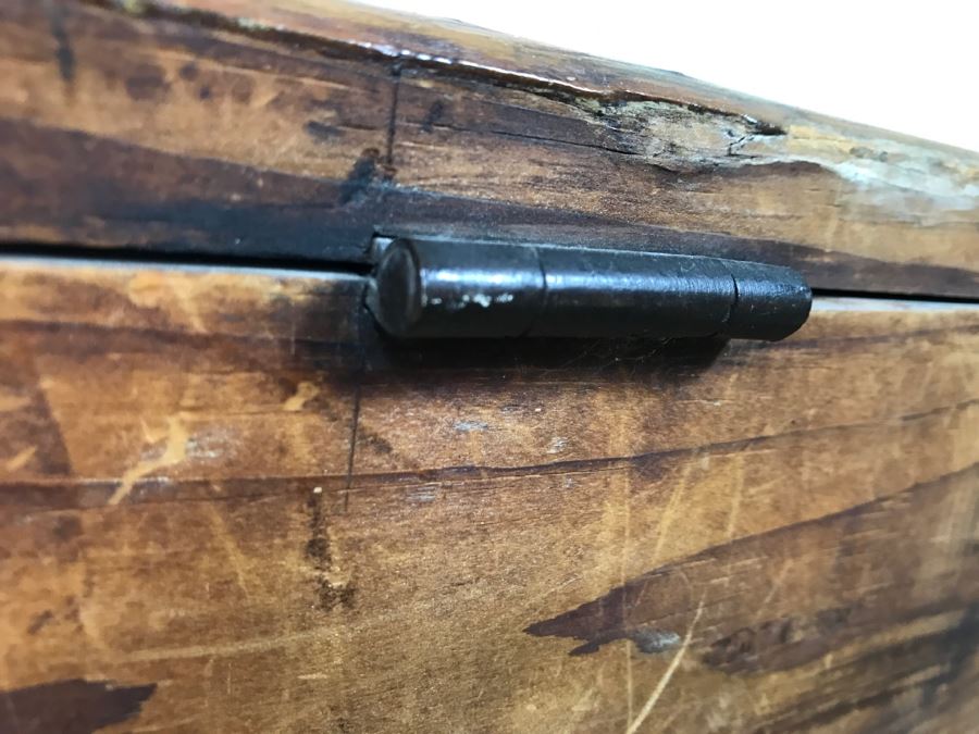 Primitive Antique Pine Chest Of Drawers - Originally Chest With Hinged Top 31.5'W X 17'D X 21'H [Photo 26]